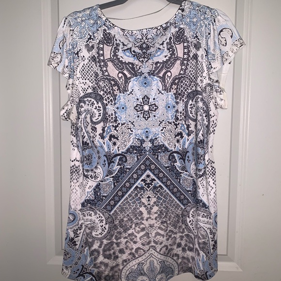 Blue Live and Let Live Blue Top - Picture 9 of 12